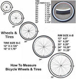 Bike Bicycle Wheel 12'' X 1.75/2.125'' Scooter Kids Bike Front Aluminum Iron M8 - transformparts