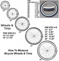 Bike Bicycle Front Wheel 12 X 1.75/2.125/2.5'' Aluminum - transformparts