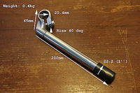 Bike Bicycle Quill Stem 25.4mm X 300mm 1'' 22.2mm Chrome - transformparts