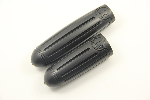 Vintage Bicycle Bike Long Short Handlebar Grips Rubber Black - transformparts